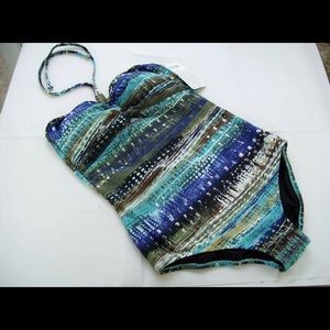 Profile by Gottex Halter Style Swimsuit Sz 18 NWOT